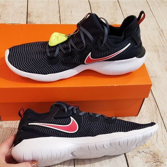 NIKE Flex Dark Obsidian Laser Crimson - Picture 11 of 13